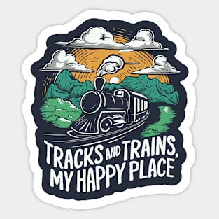 Tracks And Trains, My Happy Place Sticker